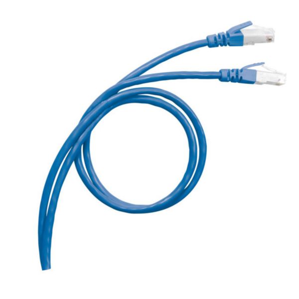 Cordon de brassage et utilisateurs RJ45 LCS³ catégorie 6 SF/UTP blindé impédance 100ohms - longueur 3m - PVC bleu