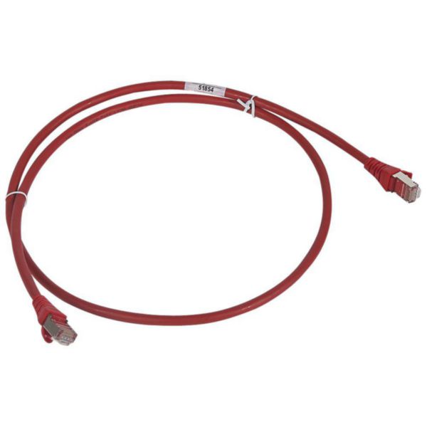 Cordon de brassage et utilisateurs RJ45 LCS³ catégorie 6 F/UTP écranté impédance 100ohms - longueur 1m - LSOH RAL3020