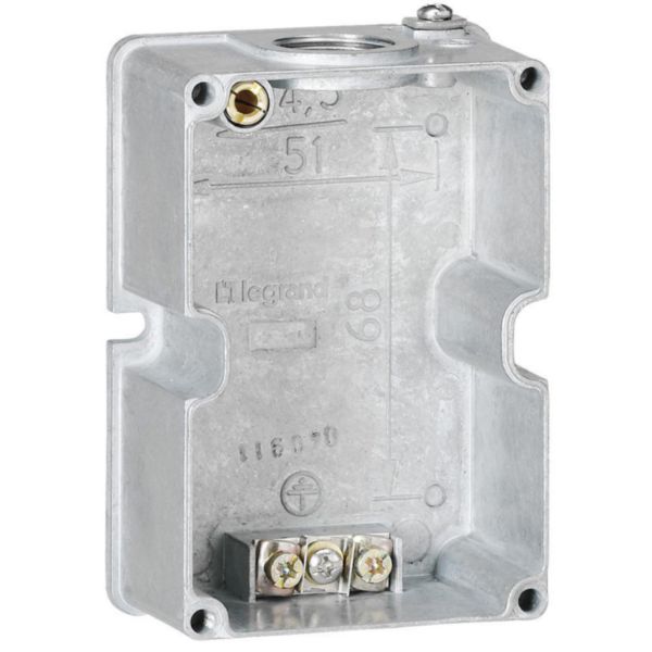 Boîtier réversible Hypra pour prise 2P+T IP44 16A - métal