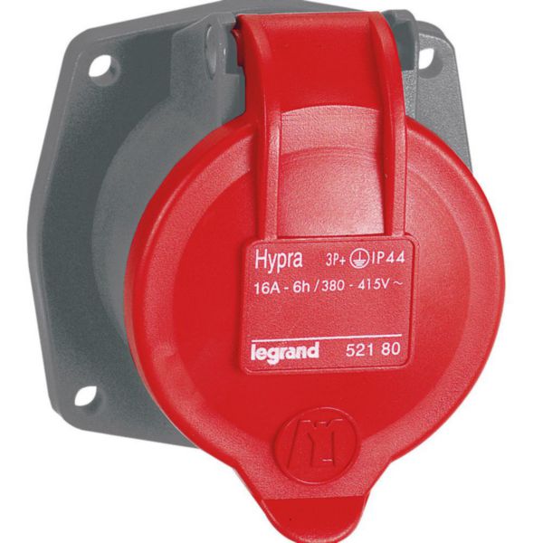 Prise transfert direct Hypra 16A pour remplacement Martin Lunel 10A 3P+T 380V~ à 415V~ - plastique