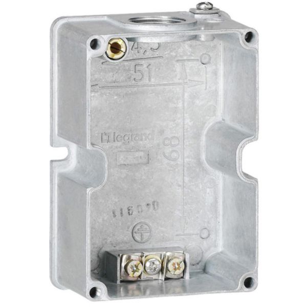 Boîtier réversible Hypra pour prise 3P+T et 3P+N+T IP44 16A - métal