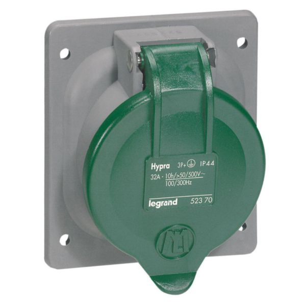 Socle de tableau hypra 3P+T 32a 100/130hz plastique IP44