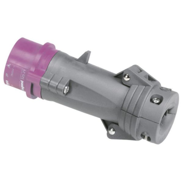 Fiche droite Hypra IP44 TBT 32A - 20V~ à 25V~ - 2P - plastique