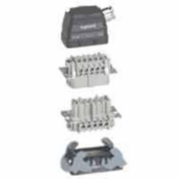 Kit de connecteur multipôles encastré sortie latérale Hypra 400V 32A 6P+T