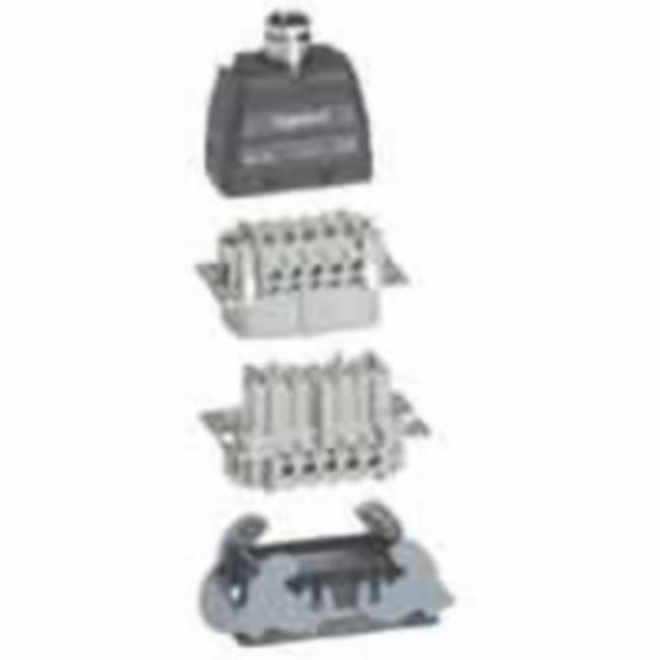 Kit de connecteur multipôles encastré sortie verticale Hypra 500V 16A 16P+T
