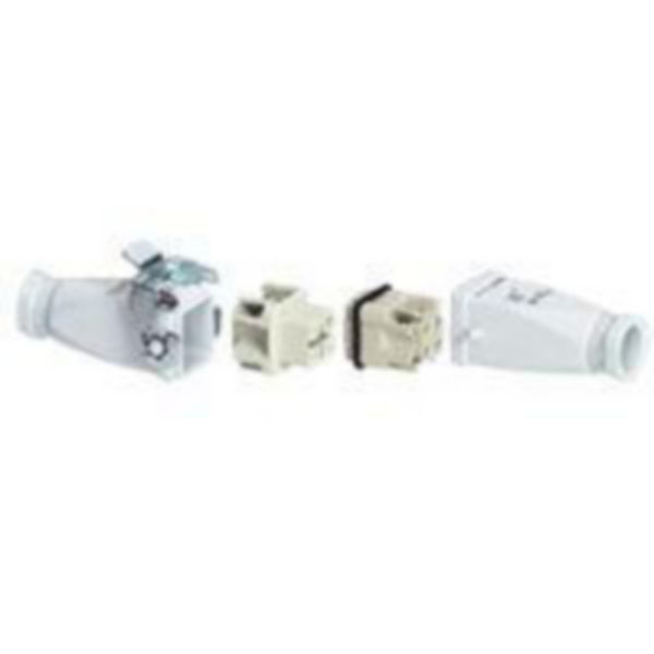 Kit de mini connecteur multipôles prolongateur plastique Hypra 400V 10A 4P+T