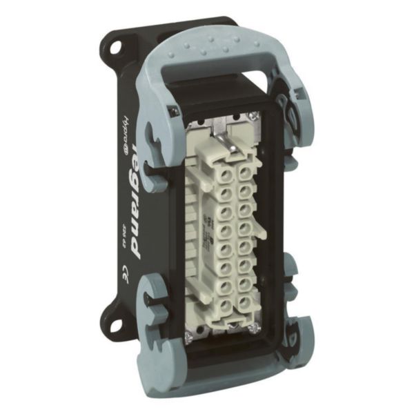 Connecteur multipôles femelle saillie verrouillage métal Hypra 16A 500V 16P+T