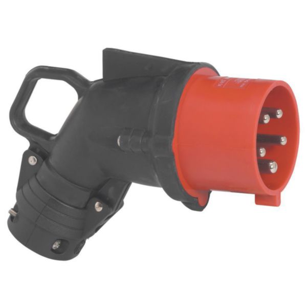 Fiche mobile coudée Hypra IP44 32A - 380V~ à 415V~ - 3P+N+T - caoutchouc
