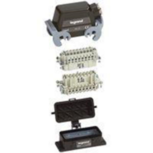 Kit de connecteur multipôles encastré à verrouillage volet Hypra 500V 16A 24P+T