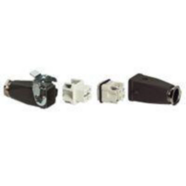 Kit de mini connecteur multipôles prolongateur métal Hypra 250V 10A 3P+T