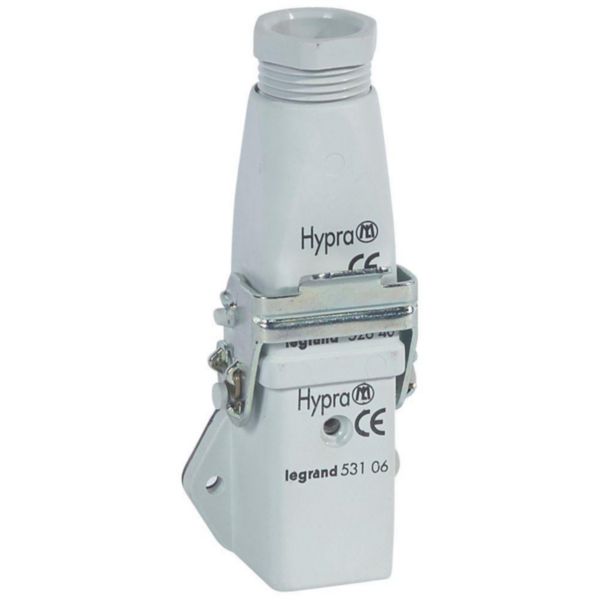 Kit mini connecteur multipôles encastré plastique Hypra 250V 10A 3P+T sortie lat