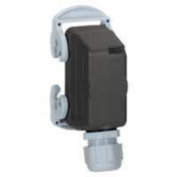 Connecteur multipôle capot mâle verrouillage latérale métal Hypra 16A 500V 24P+T