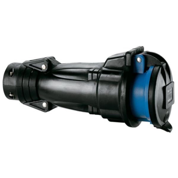 Prise mobile Hypra IP44 63A - 200V~ à 250V~ - 2P+T - caoutchouc