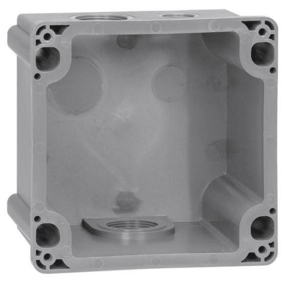 Boîtier réversible simple Hypra IP44/55 pour Prisinter 63A - plastique
