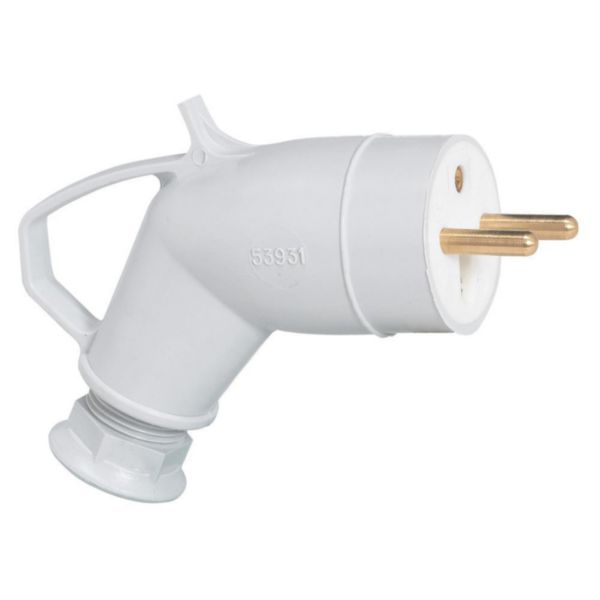 Fiche inclinée brochage domestique plast Martin Lunel 2P+T IP44 16A 200V~ 250V~