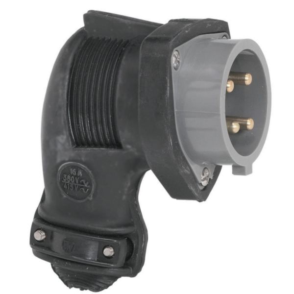 Fiche BT caoutchouc coudée Martin Lunel 3P+T IP44 16A 380V~ à 415V~
