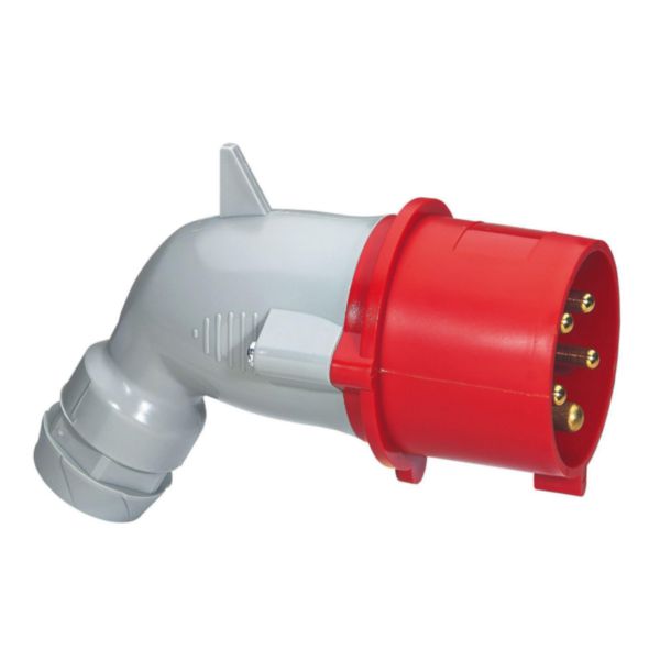 Fiche mobile coudée P17 IP44 32A - 380V~ à 415V~ - 3P+N+T