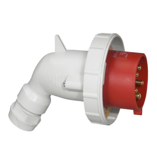 Fiche coudée p17 IP67 3p+n+t 32a 400v