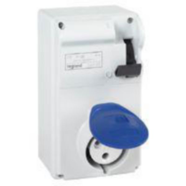 Coffret P17 IP44 avec interrupteur et 1 prise 32A 2P+T - 200V~ à 250V~ - 50Hz à 60Hz