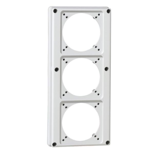 Plastron P17 280x125mm recevant 3 prises 16A pour composer un coffret P17