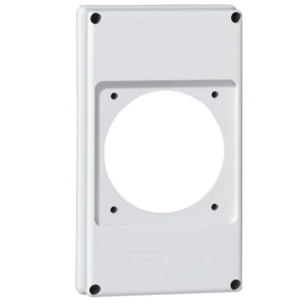 Plastron P17 220x125mm recevant 1 prise 63A pour composer un coffret P17