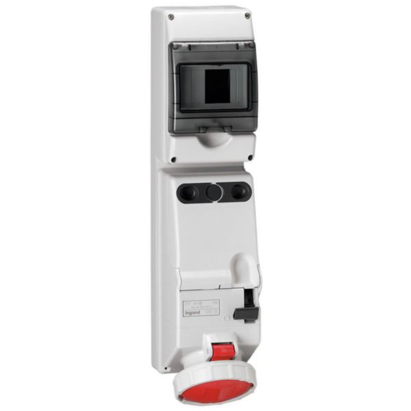 Coffret P17 IP66 avec interrupteur et 1 prise 63A 3P+T - 380V~ à 415V~ - 50Hz à 60Hz