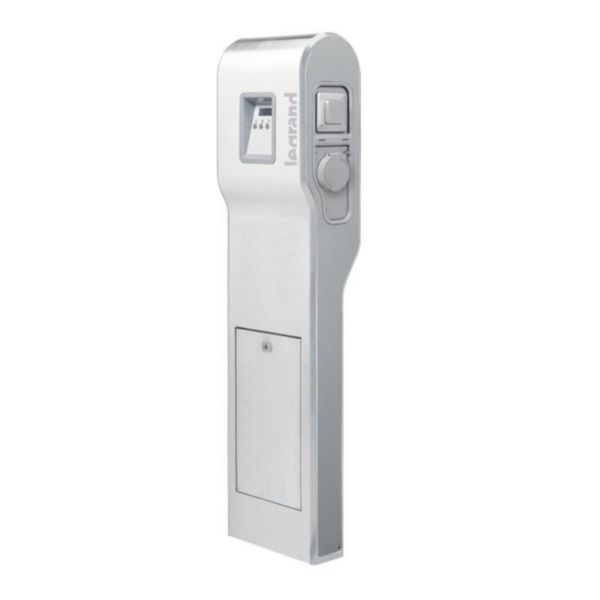 Borne inox green'up mono 3,7/4,6 kw - mode 2 et 3 -pied métallique - 2 véhicules
