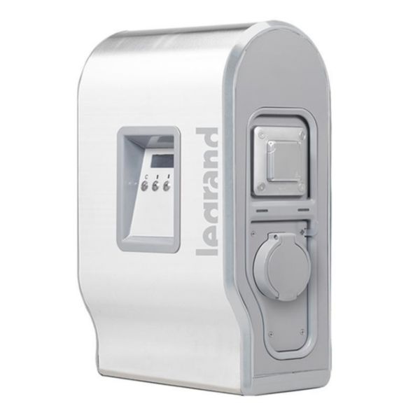 Borne inox green'up mono 7,4/32 a - mode 2 et 3 - fixation murale - 1 véhicule