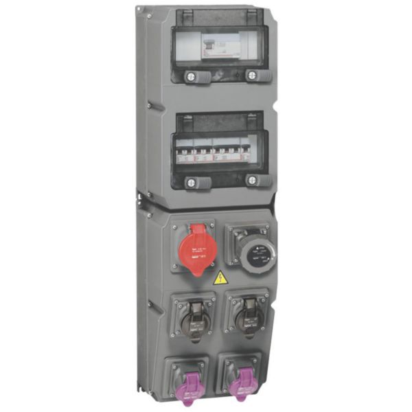 Coffret multiprise Hypra IP44 - 6 prises dont 1 prise 32A 3P+T , 1 disjoncteur et 1 interrupteur différentiel - Page 4