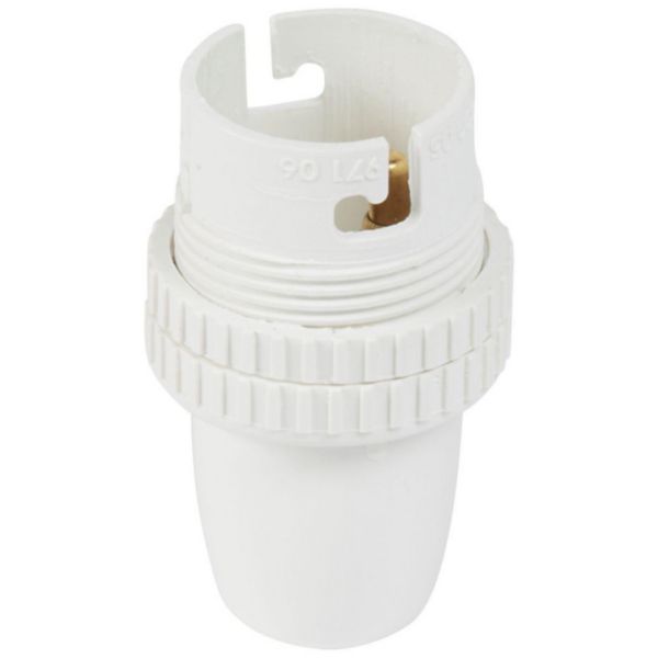 Douille culot B22 à raccord fileté et double bague matière isolante 4A 150W