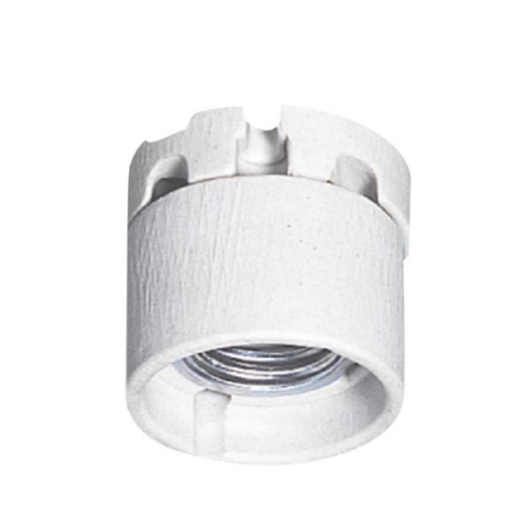 Douille en porcelaine pour éclairage public avec frein de culot E27 et jupe de protection