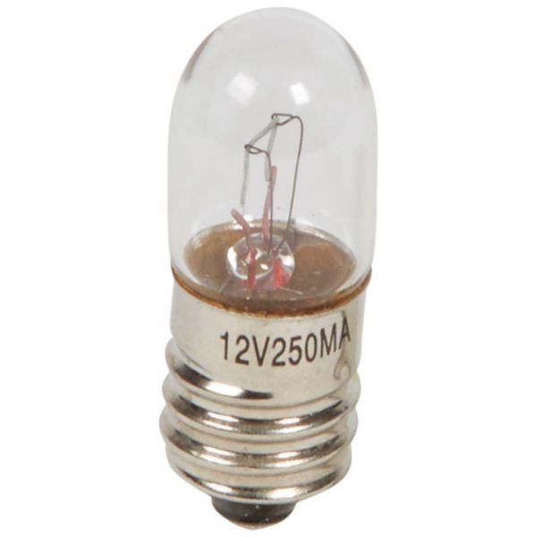 Ampoule culot E10 12V - 0,10A 1,2W pour bloc autonome d'éclairage de sécurité