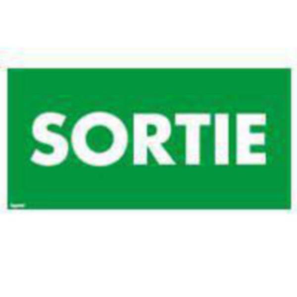 Etiquette de signalisation supplémentaire de sortie adhésive et sécable