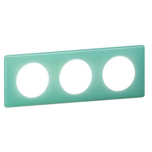 Plaque Céliane memories 3 postes finition turquoise 50's