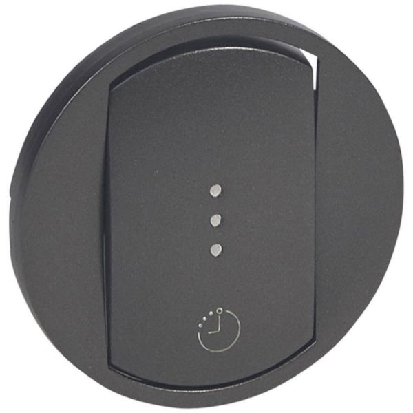 Enjoliveur Céliane pour interrupteur temporisé ou interrupteur et ventilation - finition graphite