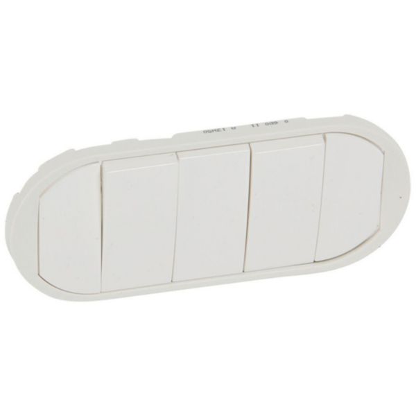 Enjoliveur large Céliane pour interrupteur , va-et-vient ou poussoir 5 commandes - Blanc - Page 47
