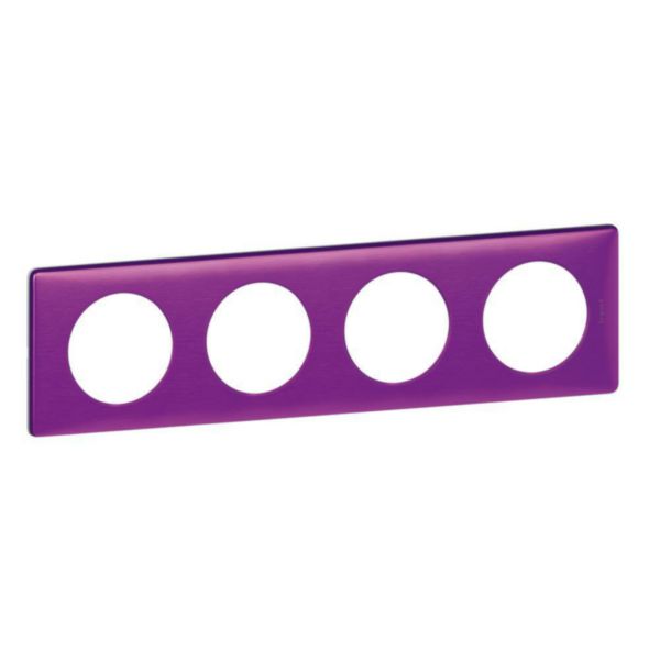 Plaque Céliane - métal - 4 postes - violet irisé