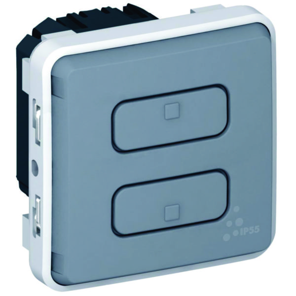 Interrupteur récepteur 1 circuit 2500 w plexo myhome play - avec neutre