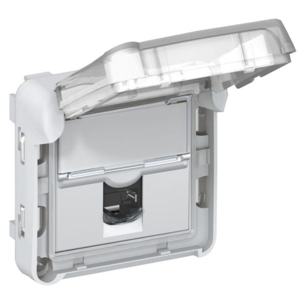 Prise RJ45 étanche catégorie 6 FTP Plexo composable IP55 gris