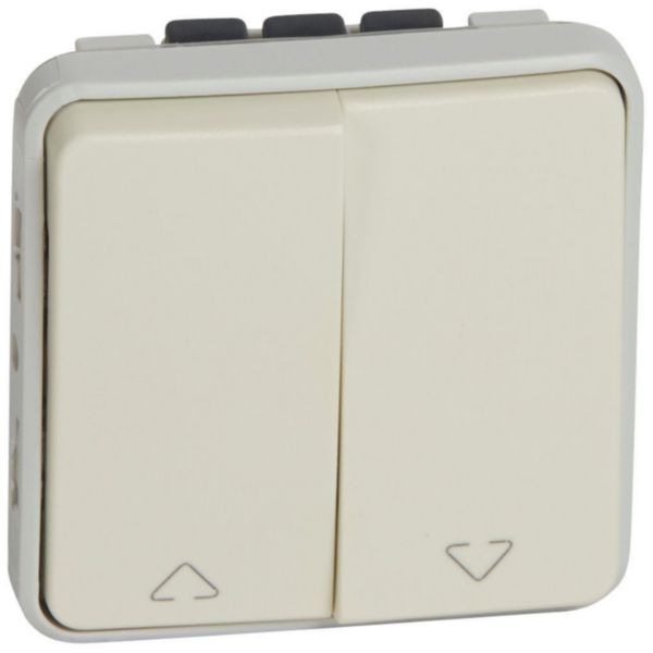 Double inter/va-et-vient pour volets roulants Plexo compo IP55 10A 250V - blanc