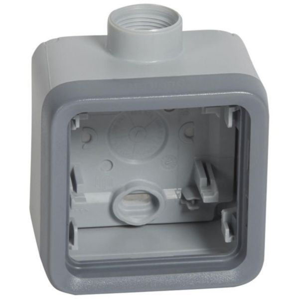 Boîtier étanche à presse-étoupe 1 poste ISO20 Plexo composable IP55 - gris
