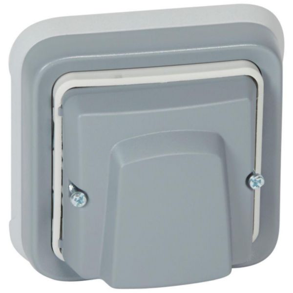 Sortie de câbles étanche avec bornier Plexo complet IP55 encastré - gris