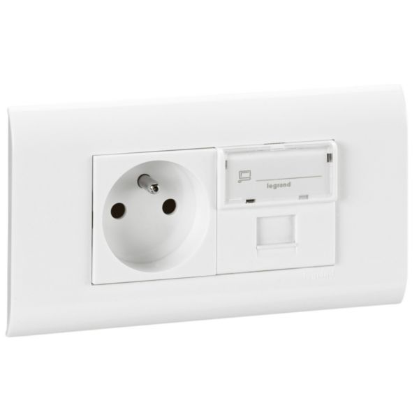 Prise RJ45 UTP catégorie 5 2 modules