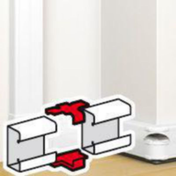 Eclisse de jonction pour goulotte à clippage direct Mosaic 50x145mm - blanc