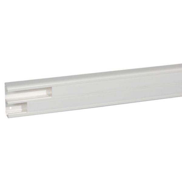Goulotte 2 compartiments à clippage direct 50x130mm Mosaic - blanc antimicrobien