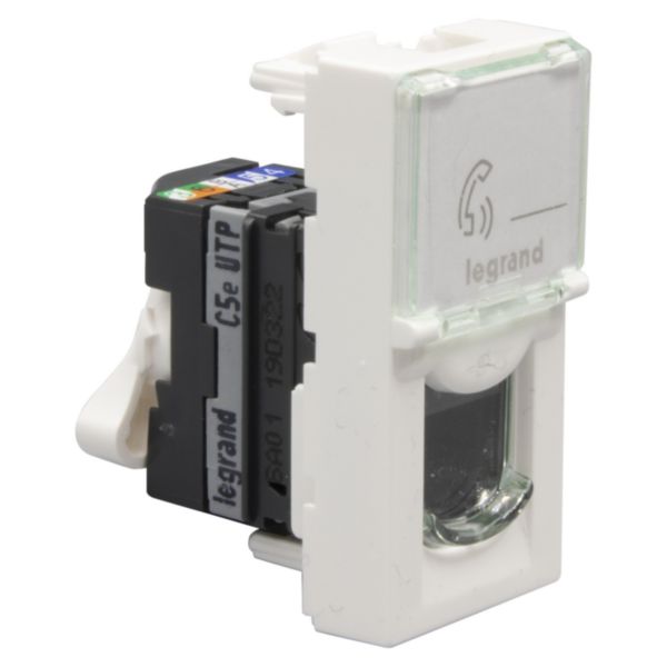 Prise RJ45 catégorie 5e UTP Mosaic 1 module - blanc