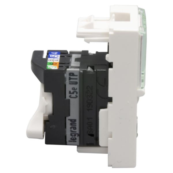 Prise RJ45 catégorie 5e UTP Mosaic 1 module - blanc