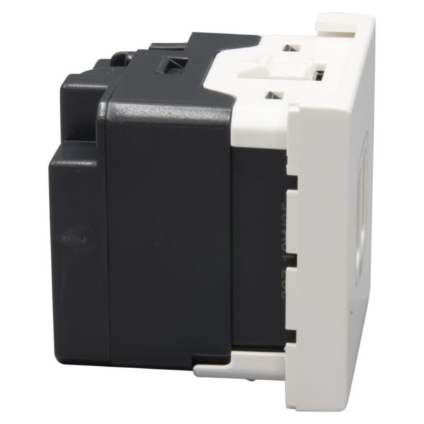 prise 2 USB Type-A 2,4A 5V= 15W Mosaic 2 modules 230V - blanc