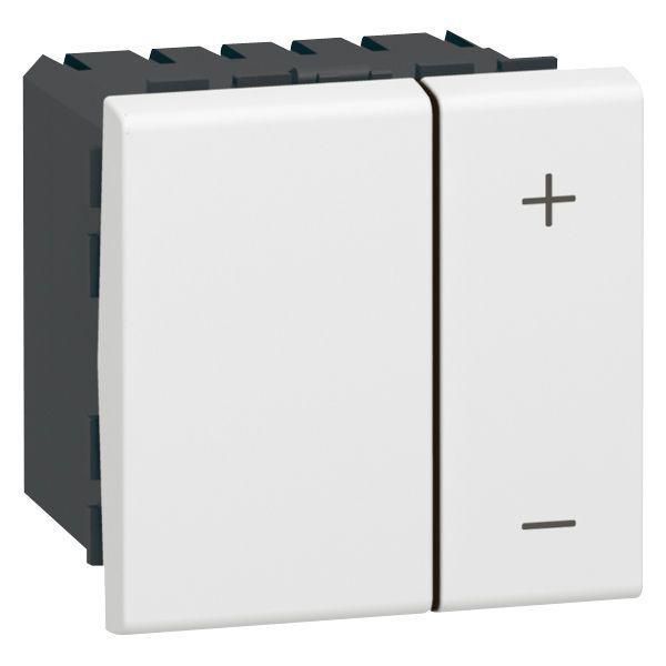 Interrupteur variateur basique 2 fils Mosaic 2 modules - blanc