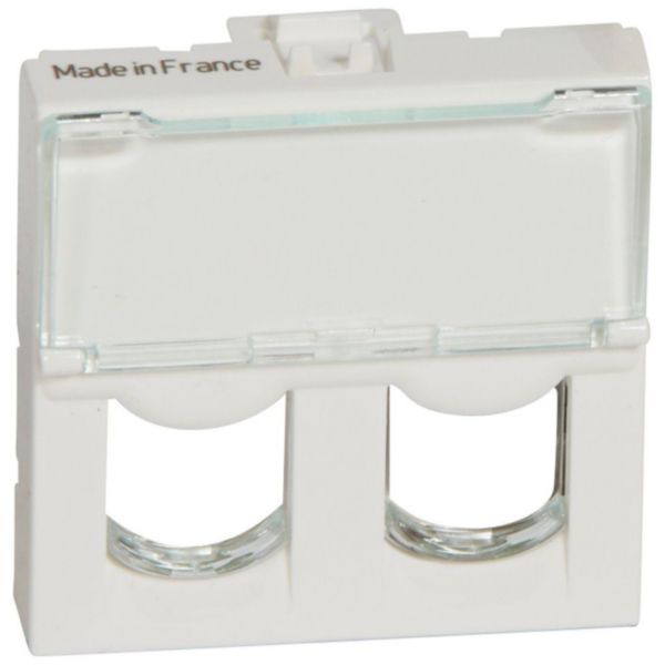 Plastron Mosaic 2 modules avec porte-repère transparent pour 2 connecteurs UTP Systimax - blanc - Page 40